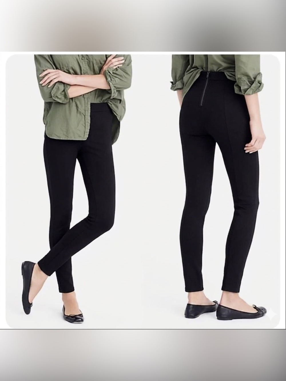 J.Crew Any Day Pixie Pant in Stretch Ponte Black Size S